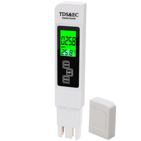 3-i-1 TDS/EC/Temp vattenkvalitetsmätare