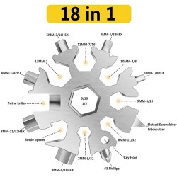 18 i 1 multiverktyg "snöflinga"