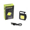 Mini LED-ficklampa 500 lumen – nyckelringslampa med magnet, karbinhake och USB-laddning
