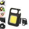 Mini LED-ficklampa 500 lumen – nyckelringslampa med magnet, karbinhake och USB-laddning