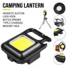 Mini LED-ficklampa 500 lumen – nyckelringslampa med magnet, karbinhake och USB-laddning
