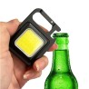 Mini LED-ficklampa 500 lumen – nyckelringslampa med magnet, karbinhake och USB-laddning