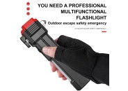 LED-ficklampa med nödhammare, bältesklippare och powerbank