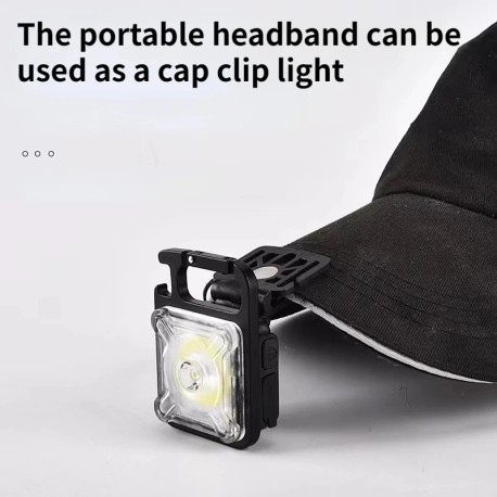 LED COB-kepslampa – Klippbar lampa för keps, pannband och hatt