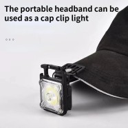 LED COB-kepslampa – Klippbar lampa för keps, pannband och hatt