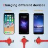 3-i-1 USB-laddningskabel med telefonhållare