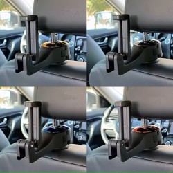 2-i-1 mobilhållare och krok för nackstöd